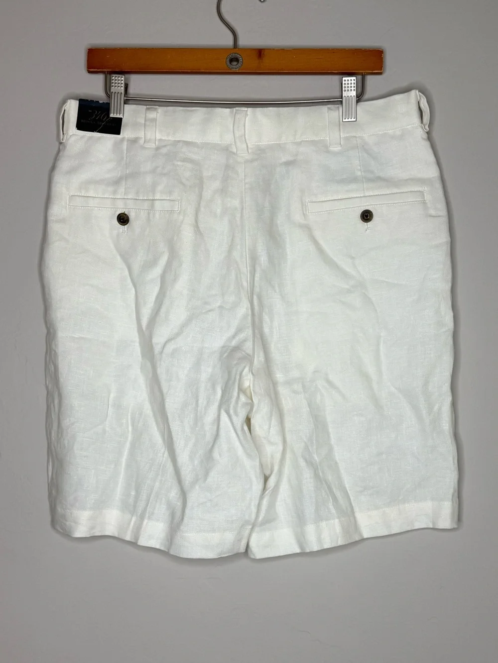 Brooks Brothers 346 men’s white 100% linen shorts nwt size 34